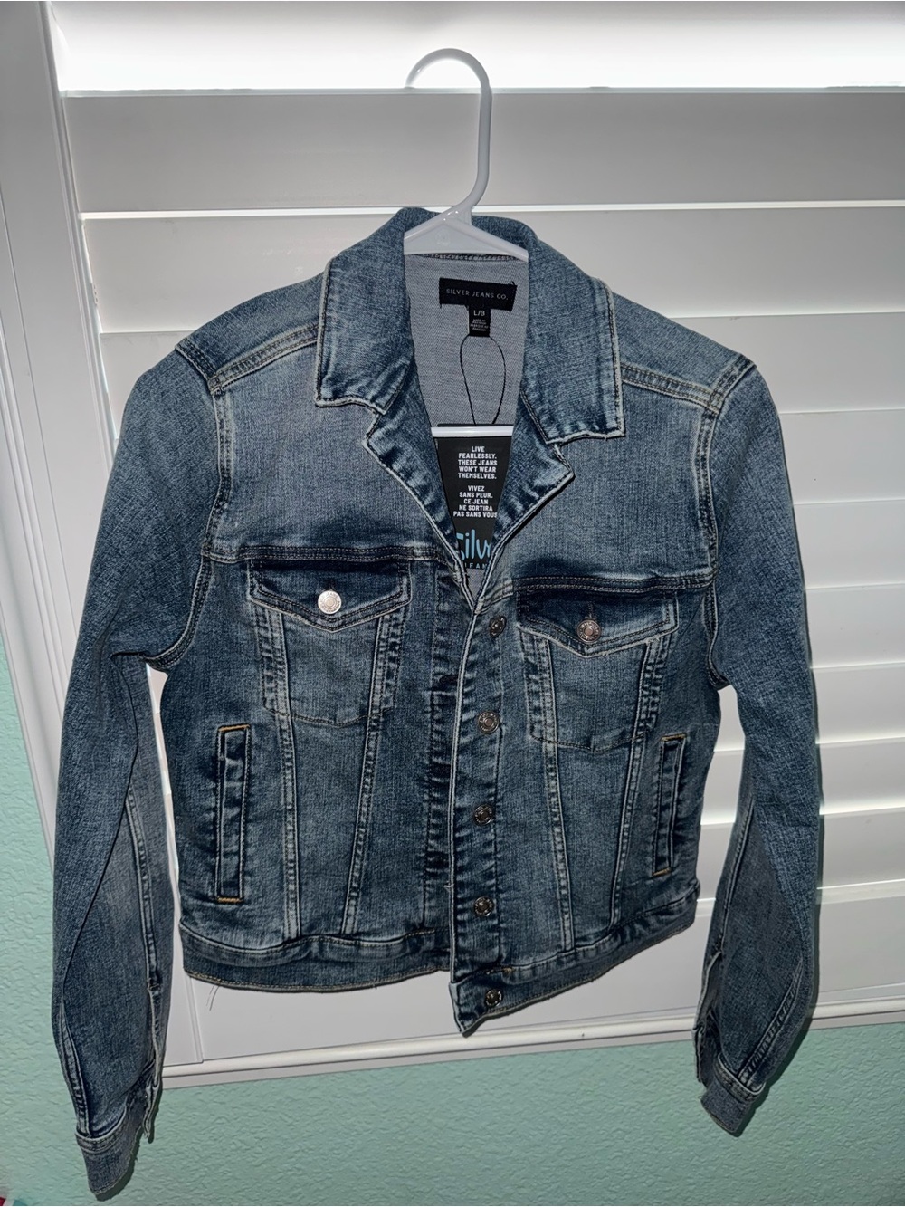 Silver Jeans Women's Faded Blue Denim Jacket